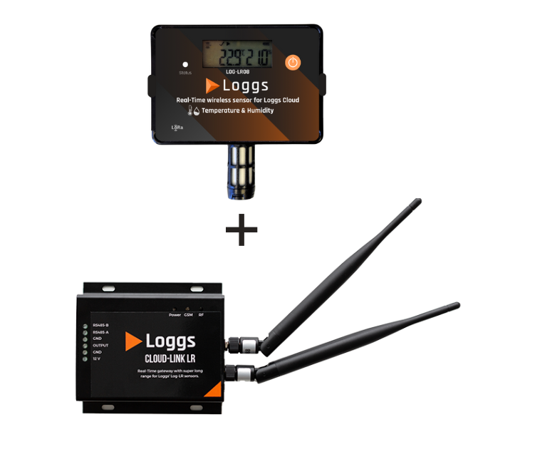 Log-LR08 palvelupaketti: Langaton ja reaaliaikainen lämpötilan ja ilmankosteuden mittaus [sis. 12kk laitevuokra + palvelu]